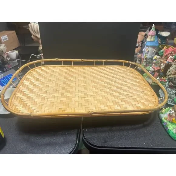 Four Bamboo serving Trays - Picture 1 of 5